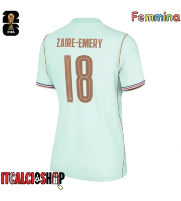 Francia Warren Zaire-Emery #18 Seconda Maglia Femmina Mondiali 2026 Manica Corta